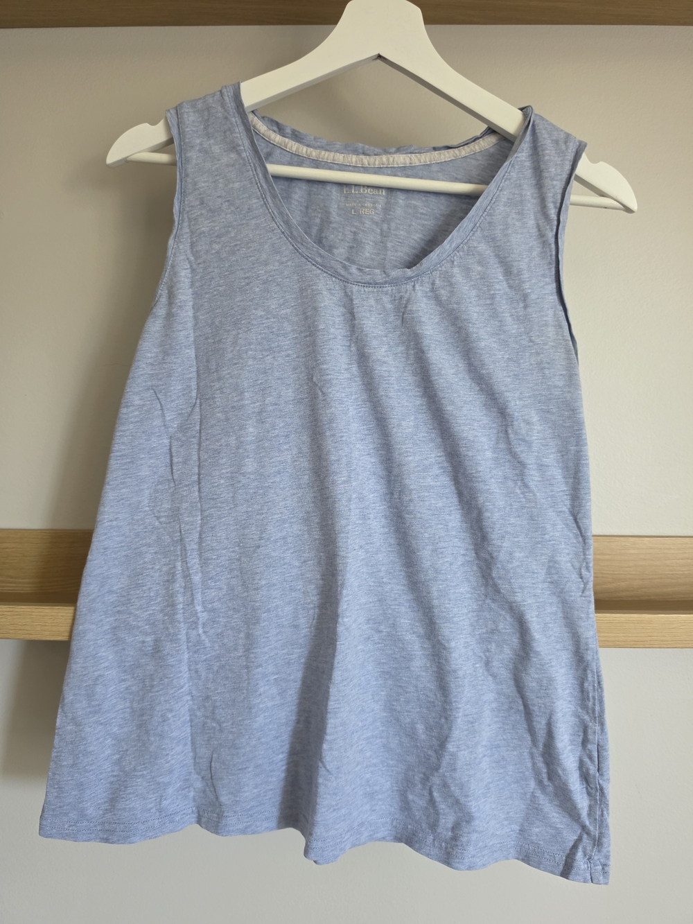 L.L. Bean Pale Blue Cotton Tank Top